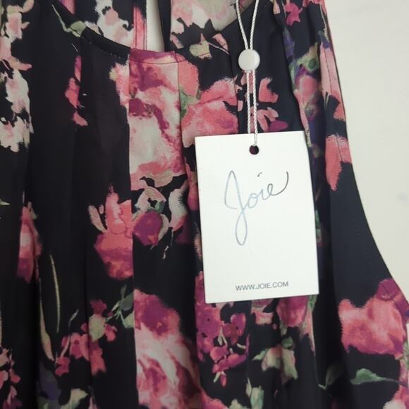 NWT Joie 100% Silk Floral Blouse Women's Size Small - Picture 4 of 11